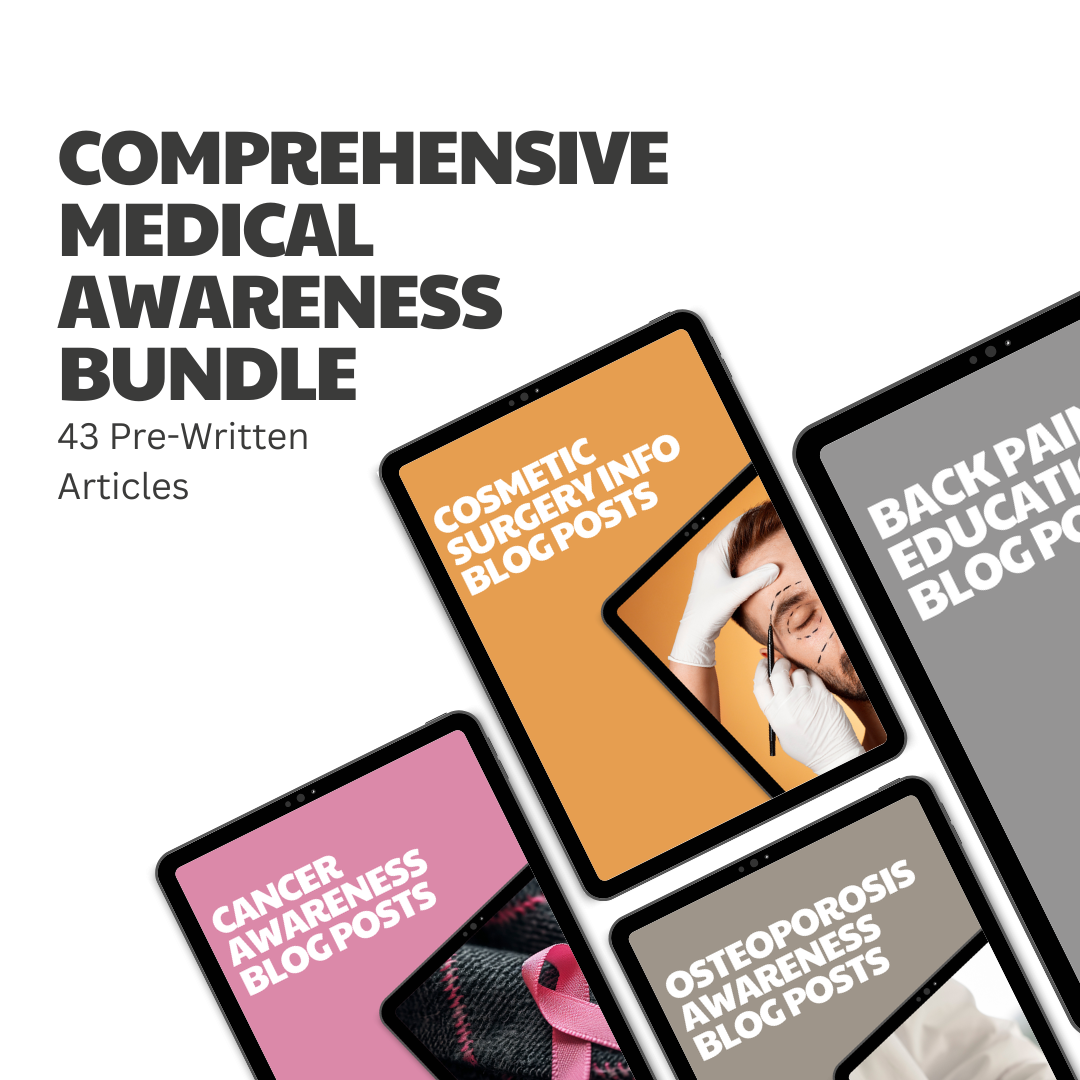 Comprehensive Medical Awareness Bundle – 43 Pre-Written Articles