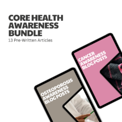Core Health Awareness Bundle – 13 Pre-Written Articles